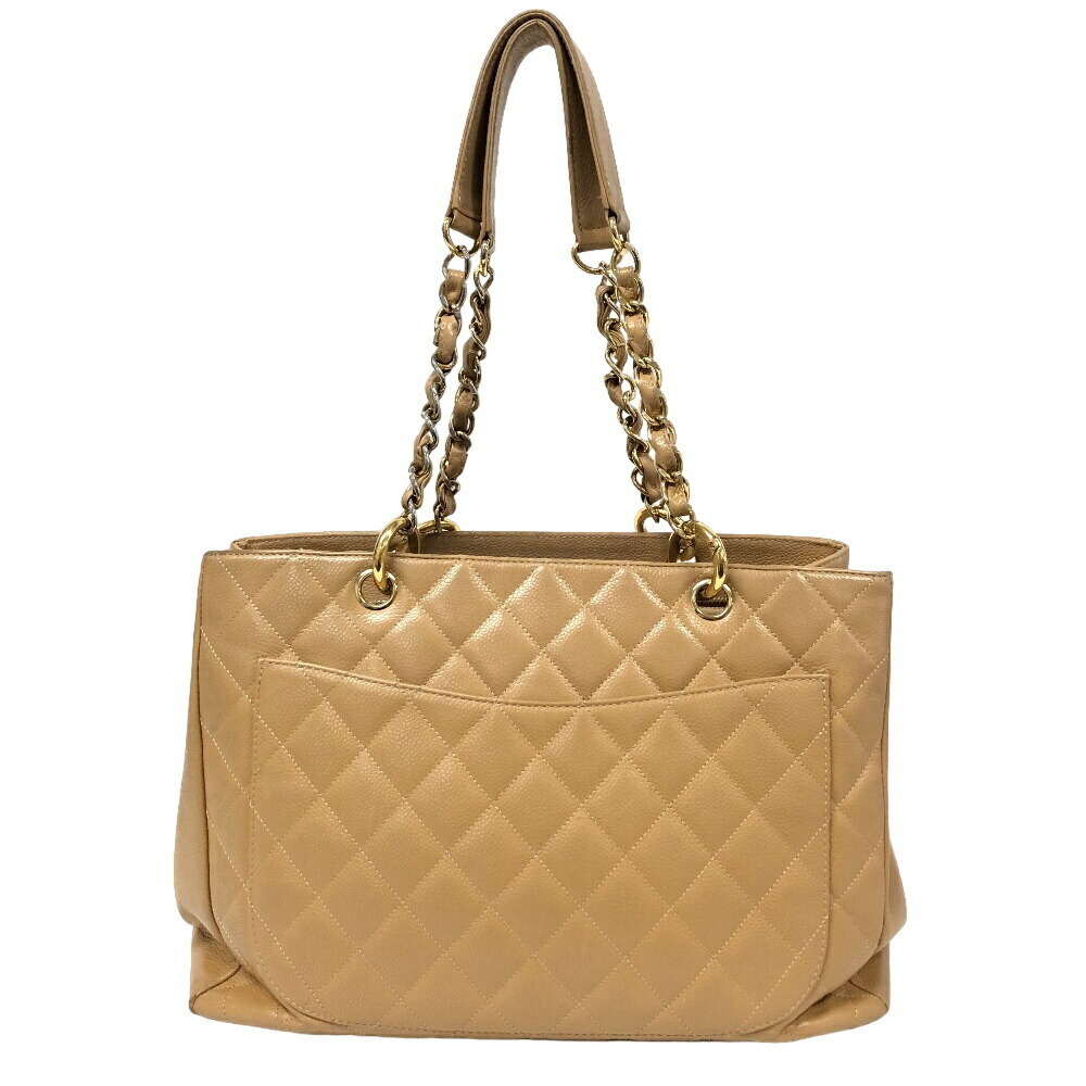 Chanel GST Beige Bag Tote Chain